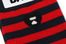 HEART EMBROIDERY BADGE STRIPES SOCKS