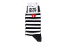 HEART EMBROIDERY BADGE STRIPES SOCKS