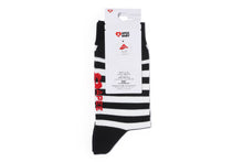 HEART EMBROIDERY BADGE STRIPES SOCKS