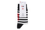 HEART EMBROIDERY BADGE STRIPES SOCKS