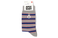 BABY DOPPY EMBROIDERY BADGE STRIPE SOCKS