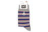 BABY DOPPY EMBROIDERY BADGE STRIPE SOCKS