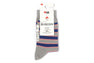 BABY DOPPY EMBROIDERY BADGE STRIPE SOCKS