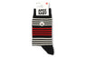 BABY DOPPY EMBROIDERY BADGE STRIPE SOCKS