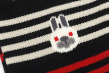 BABY DOPPY EMBROIDERY BADGE STRIPE SOCKS