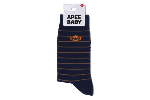 BABY CORE EMBROIDERY BADGE STRIPE SOCKS