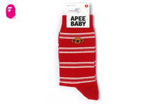 BABY CORE EMBROIDERY BADGE STRIPE SOCKS