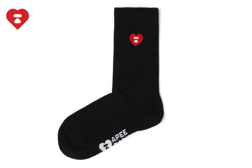 HEART EMBROIDERY BADGE SOCKS