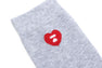 HEART EMBROIDERY BADGE SOCKS