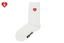 HEART EMBROIDERY BADGE SOCKS