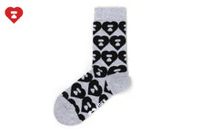 BIG HEART MONOGRAM INTARSIA SOCKS