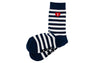 HEART EMBROIDERY BADGE STRIPES SOCKS #2