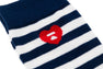 HEART EMBROIDERY BADGE STRIPES SOCKS #2