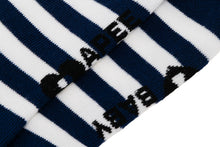 HEART EMBROIDERY BADGE STRIPES SOCKS #2
