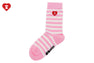 HEART EMBROIDERY BADGE STRIPES SOCKS #2