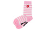 HEART EMBROIDERY BADGE STRIPES SOCKS #2