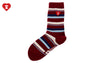HEART EMBROIDERY BADGE STRIPES SOCKS #3