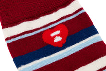 HEART EMBROIDERY BADGE STRIPES SOCKS #3