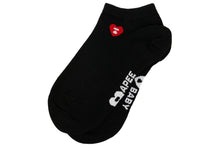 HEART EMBROIDERY BADGE ANKLE SOCKS