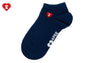 HEART EMBROIDERY BADGE ANKLE SOCKS
