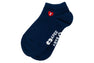 HEART EMBROIDERY BADGE ANKLE SOCKS