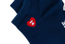 HEART EMBROIDERY BADGE ANKLE SOCKS