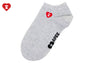 HEART EMBROIDERY BADGE ANKLE SOCKS
