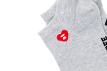 HEART EMBROIDERY BADGE ANKLE SOCKS