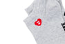 HEART EMBROIDERY BADGE ANKLE SOCKS