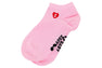 HEART EMBROIDERY BADGE ANKLE SOCKS