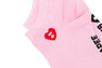 HEART EMBROIDERY BADGE ANKLE SOCKS