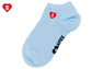 HEART EMBROIDERY BADGE ANKLE SOCKS