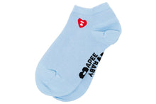 HEART EMBROIDERY BADGE ANKLE SOCKS