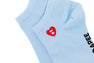 HEART EMBROIDERY BADGE ANKLE SOCKS