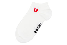 HEART EMBROIDERY BADGE ANKLE SOCKS
