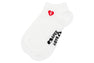 HEART EMBROIDERY BADGE ANKLE SOCKS