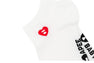 HEART EMBROIDERY BADGE ANKLE SOCKS