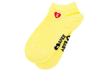 HEART EMBROIDERY BADGE ANKLE SOCKS