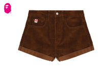 PU BADGE CORDUROY SHORTS