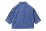 PU BADGE SHORT SLEEVES CHECK SHIRT