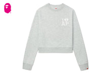 BIG HEART BACK PRINT CROP SWEAT SHIRT