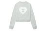 BIG HEART BACK PRINT CROP SWEAT SHIRT