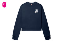 BIG HEART BACK PRINT CROP SWEAT SHIRT