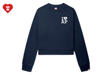 BIG HEART BACK PRINT CROP SWEAT SHIRT