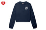 BIG HEART BACK PRINT CROP SWEAT SHIRT