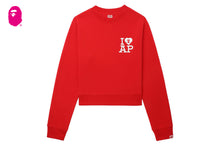 BIG HEART BACK PRINT CROP SWEAT SHIRT