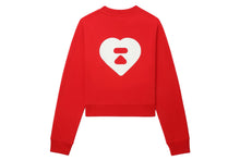 BIG HEART BACK PRINT CROP SWEAT SHIRT
