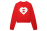 BIG HEART BACK PRINT CROP SWEAT SHIRT