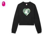 CAMO HEART CROP SWEAT SHIRT