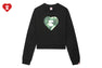 CAMO HEART CROP SWEAT SHIRT